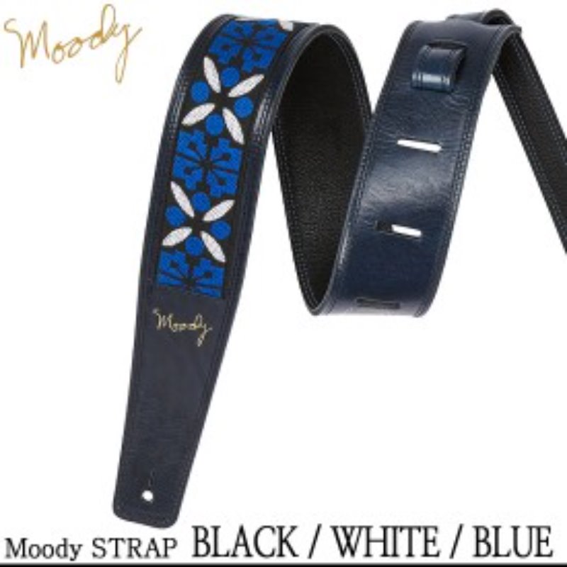 Moody Leather Hippie - 2.5&quot; - Std (앞면 : Black / White / Blue, 뒷면 : Black)