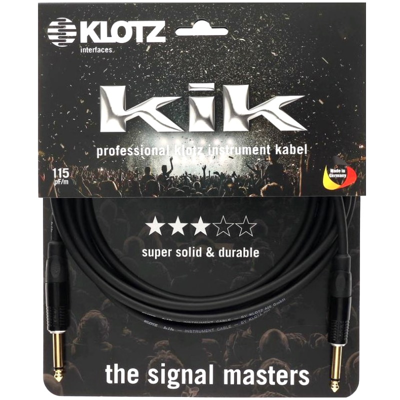 KLOTZ KIK PRO Instrument Guitar Cable 기타 케이블 3M I-I