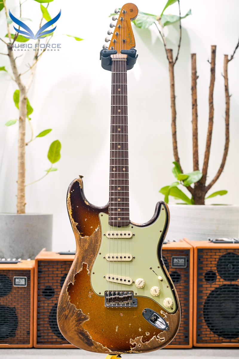 [2024 새봄맞이세일! (~5/31까지)] Fender Custom Shop Limited Edition 60/63 Strat Super Heavy Relic-Super Faded/Aged 3 Tone Sunburst Sparkle w/Roasted Maple Neck (2023년산/신품) - CZ566700