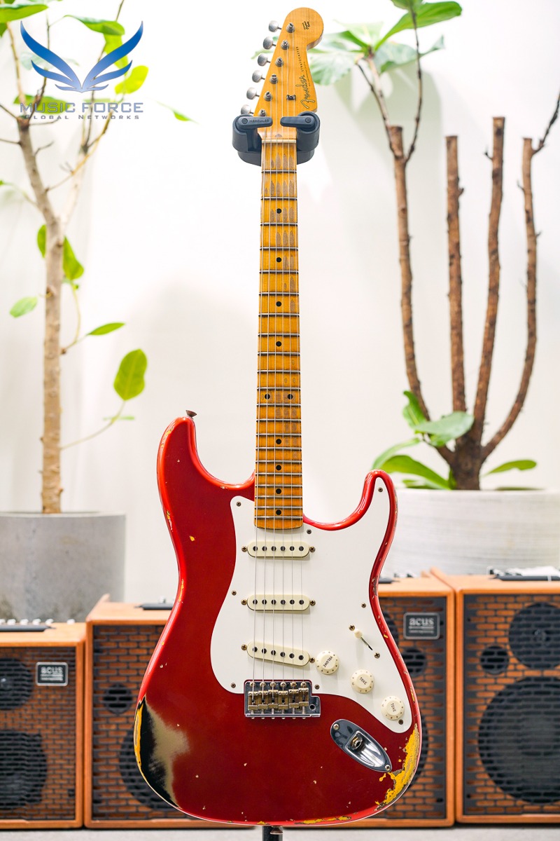 [2024 신년세일! (~3/31까지)] Fender Custom Shop Limited Edition 1956 Strat Heavy Relic-Super Faded/Aged Candy Apple Red over 2TSB (2022년산/신품) - CZ561910