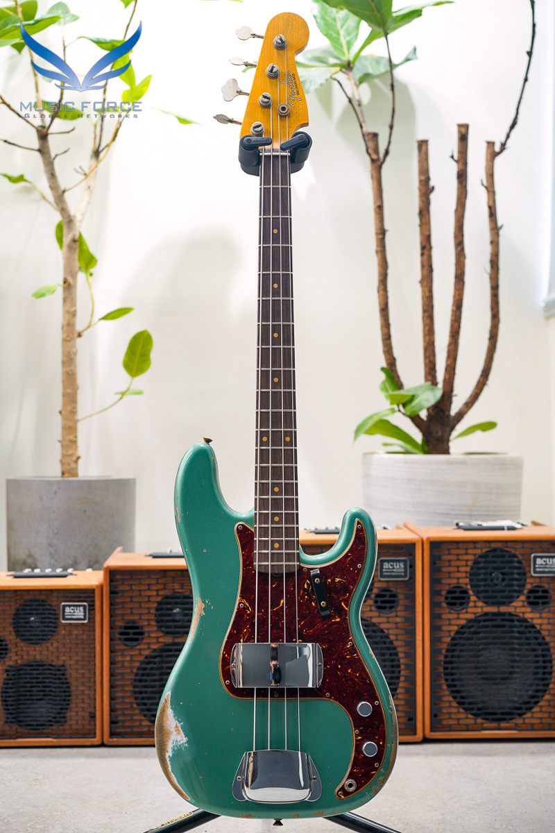 [2024 새봄맞이세일! (~4/30까지)] Fender Custom Shop Limited Edition 1960 Precision Bass Heavy Relic-Aged Sherwood Green Metallic (2022년산/신품) - CZ560358