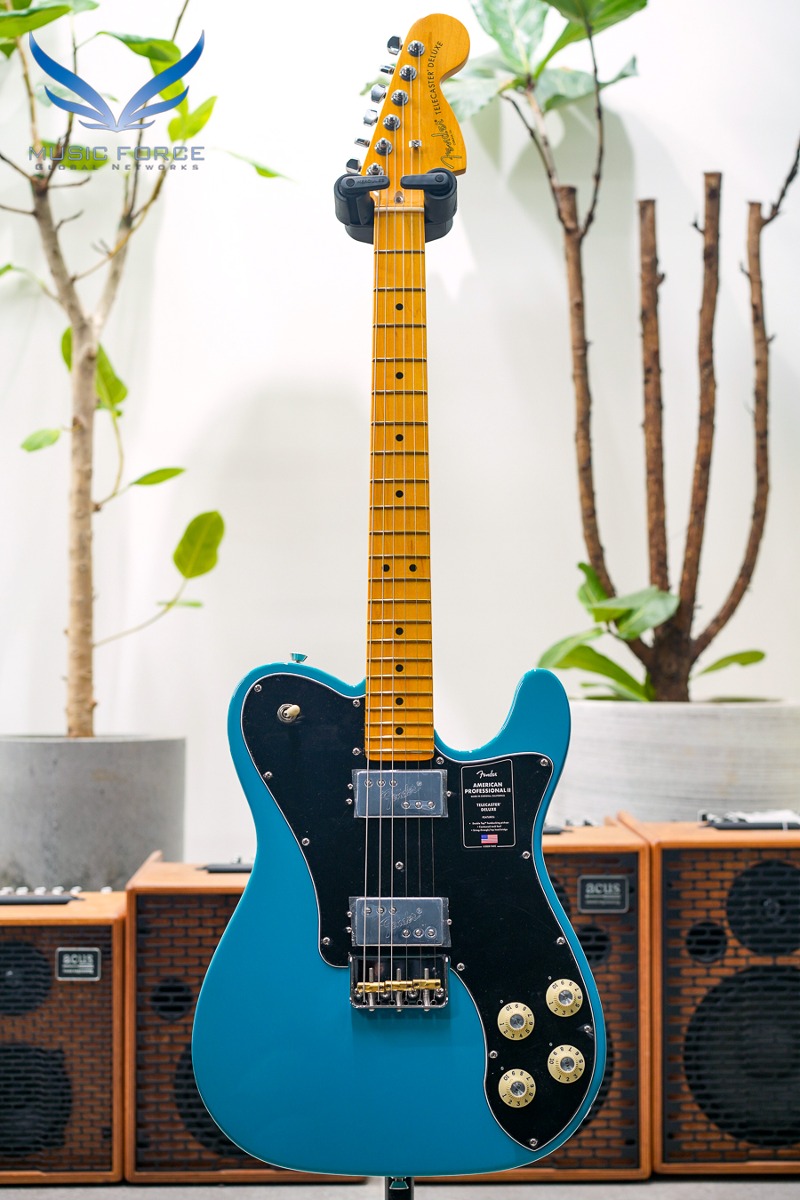 Fender USA American Professional II Telecaster Deluxe-Miami Blue w/Maple FB (신품) 펜더 아메리칸 프로페셔널 II 텔레 디럭스 - US22080535