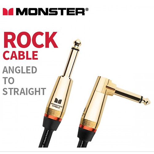 Monster Rock Cable - angled to straight 1/4&quot;