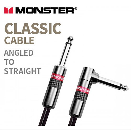 [몬스터 공식대리점] Monster Classic Cable - Angle to Straight 1/4&quot; (12ft / 3.6m) 몬스터 클래식 케이블