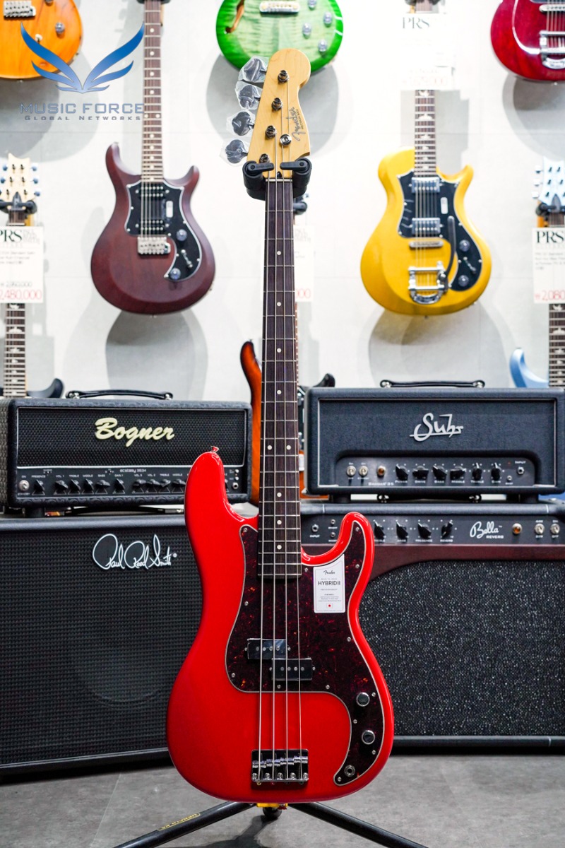 Fender Japan Hybrid II Precision Bass-Modena Red w/Rosewood FB (신품) - JD22004031