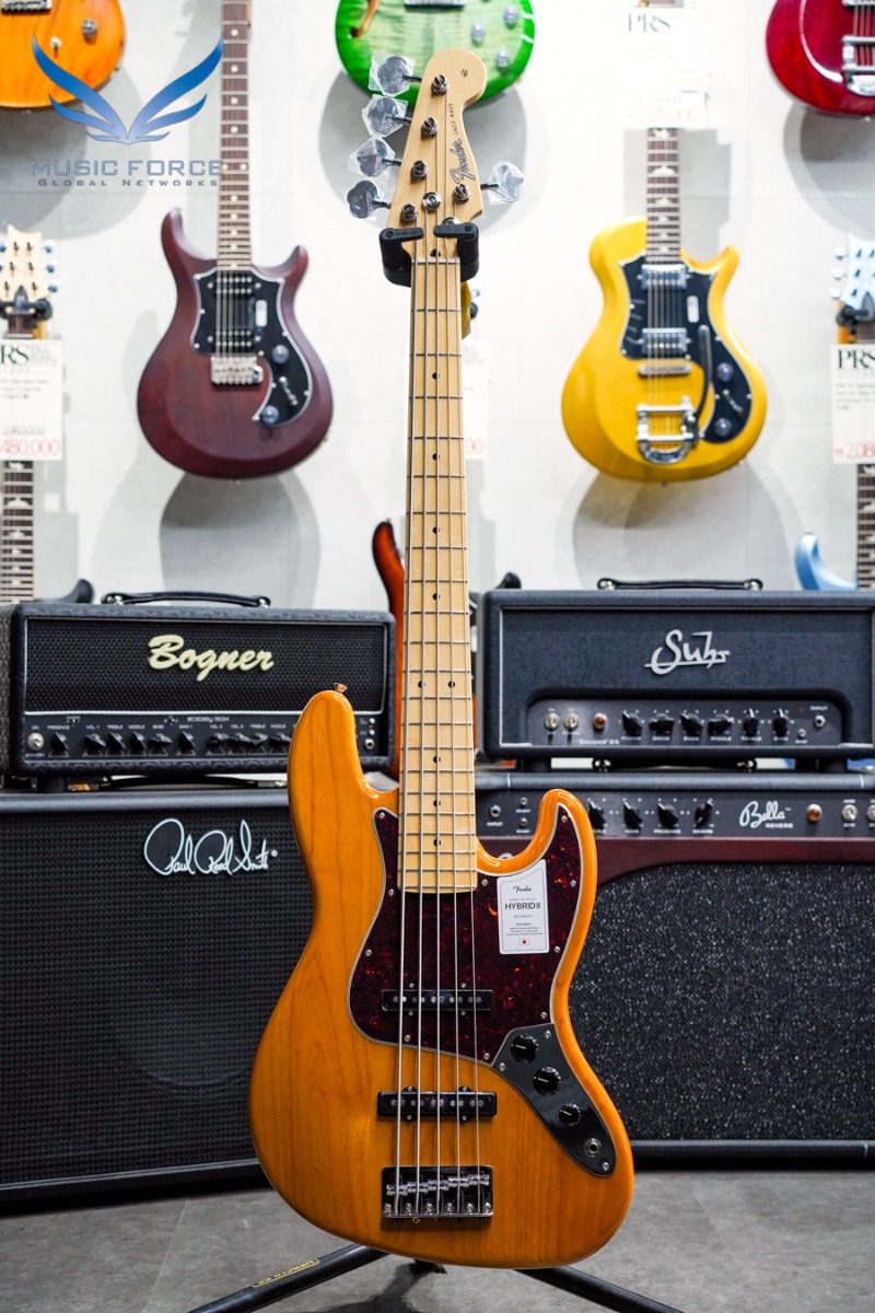Fender Japan Hybrid II Jazz Bass V-Vintage Natural w/Maple FB (신품) - JD22005686