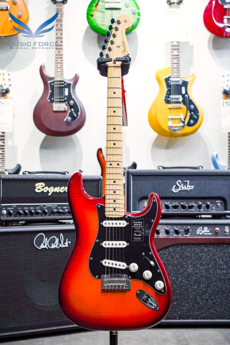 Fender Mexico Player Series Stratocaster SSS Plus Top-Aged Cherry w/Maple Fingerboard (신품) 펜더 멕시코 플레이어 스트라토캐스터 플러스탑 - MX21266025