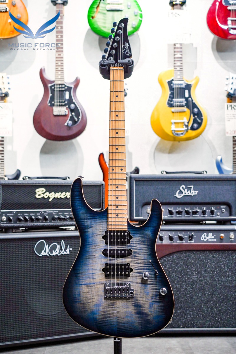 Suhr Modern Plus HSH-Faded Trans Whale Blue Burst w/Roasted Maple Neck &amp; Black Headstock (신품) - 67030