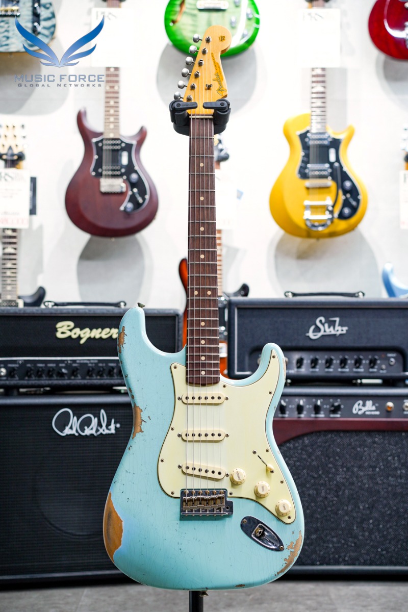 Fender Custom Shop Limited Edition 1963 Strat Heavy Relic-Faded/Aged Daphne Blue (신품) - CZ563411