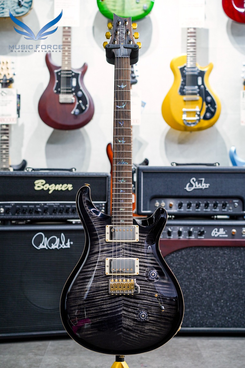 PRS Wood Library Custom 24-Charcoal Burst w/Flame Maple 10 Top, Stained Figured Maple Neck &amp; Ziricote FB (2022년산/신품) - 0347604