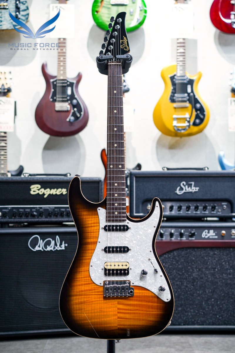 [2023 Spring Sale! (~3/31까지)] Suhr Dealer Select Limited Run Standard SSH FMT-2 Tone Tobacco Burst w/Roasted Maple Neck, White Pearl PG, Black Headstock &amp; SSCII System (신품) - 70698