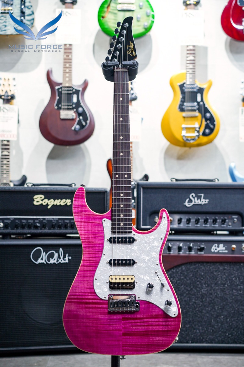 [2023 Spring Sale! (~3/31까지)] Suhr Dealer Select Limited Run Standard SSH FMT-Magenta Pink Stain w/Roasted Maple Neck, White Pearl PG, Black Headstock &amp; SSCII System (신품) - 70693