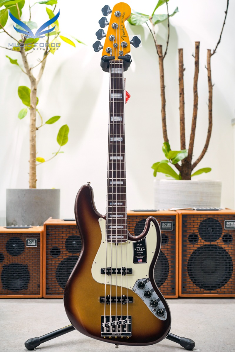 Fender USA American Ultra Jazz Bass V-Mocha Burst w/Rosewood FB (신품) 펜더 아메리칸 울트라 재즈베이스 5현 - US22079549