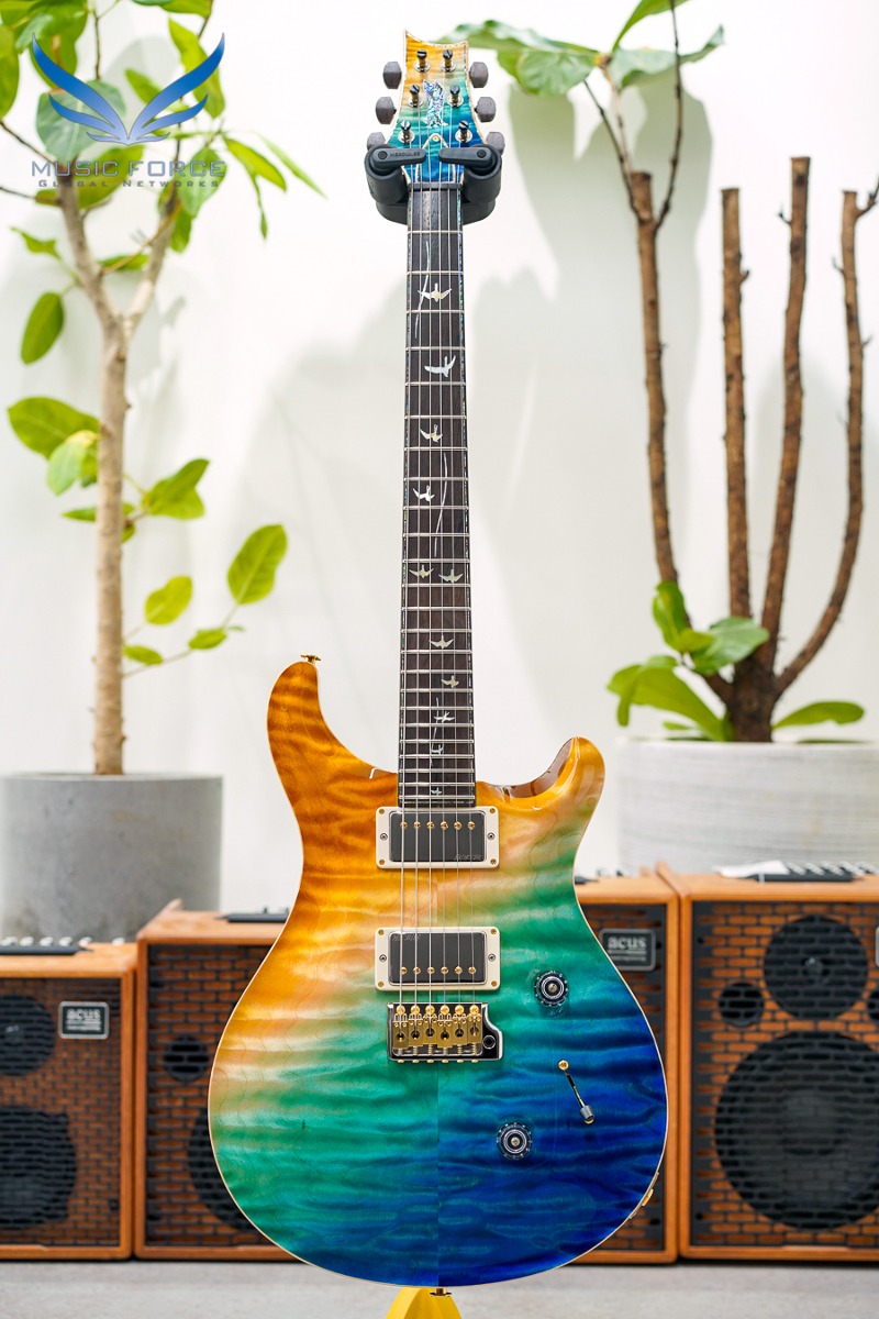 PRS Private Stock Custom 24 QMT-Beach Cross Fade w/Matching Headstock, Stained Figured Maple Neck &amp; Brazilian Rosewood FB (2022년산/신품) - 357520