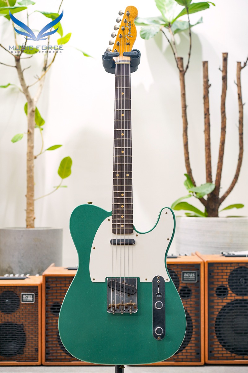[2024 신년세일! (~3/31까지)]  Fender Custom Shop Limited Edition 1960 Tele Journeyman Relic-Faded Aged Sherwood Green Metallic w/AA Flame Maple Neck (2021년산/신품) - CZ551650