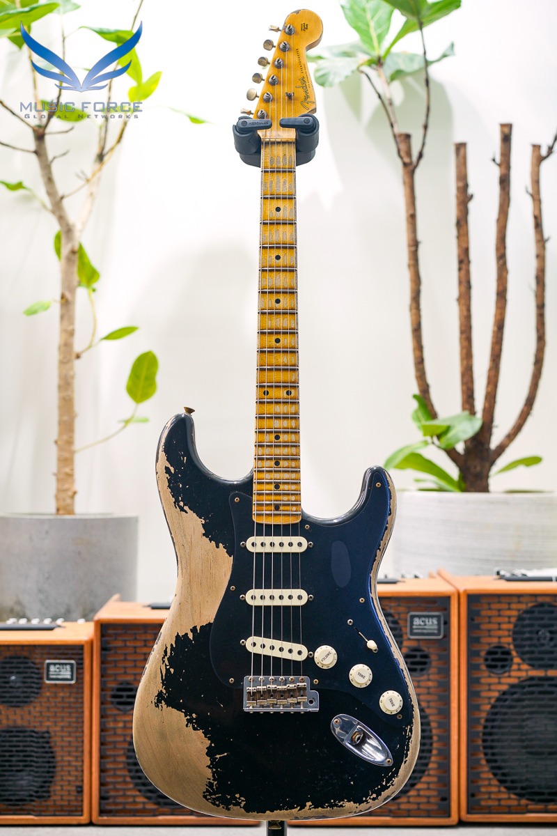 [2024 Summer Sale! (~7/31까지)]  Fender Custom Shop Limited Edition Poblano Strat Super Heavy Relic (Alder Body)-Aged Black w/Black Pickguard (2021년산/신품) - CZ556219