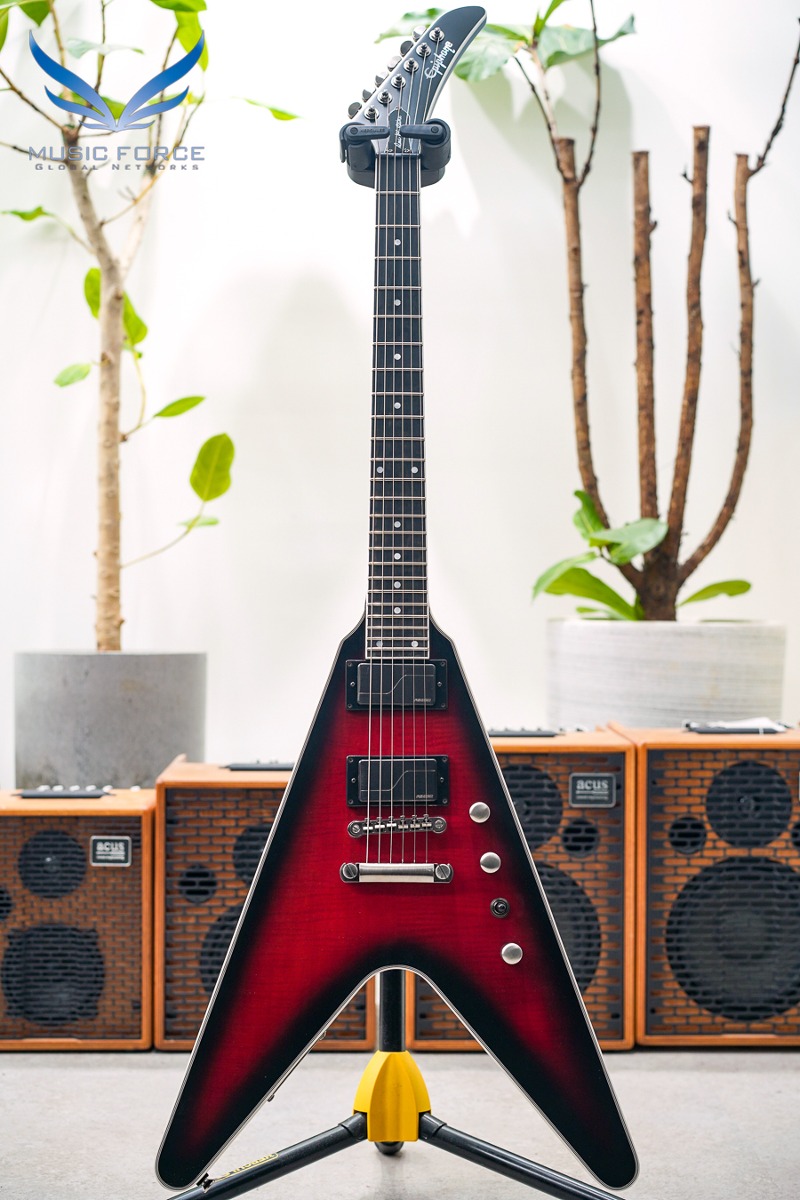 Epiphone Dave Mustaine Prophecy Flying V Figured - Aged Dark Red Burst (신품) - 23021523178