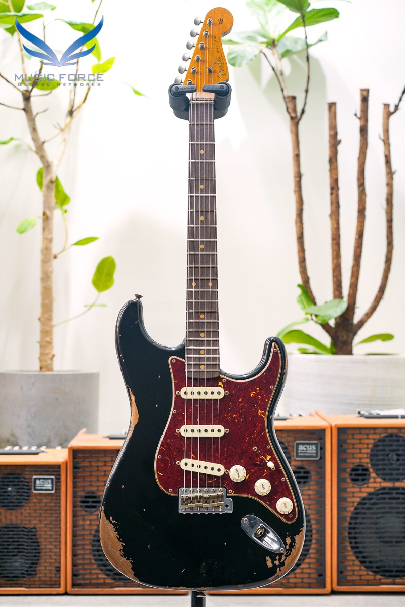 [2024 Summer Sale! (~7/31까지)] Fender Custom Shop Limited Edition 1960 Roasted Strat Heavy Relic-Aged Black w/Roasted Maple Neck &amp; Tortoise Pickguard (신품) - CZ562106