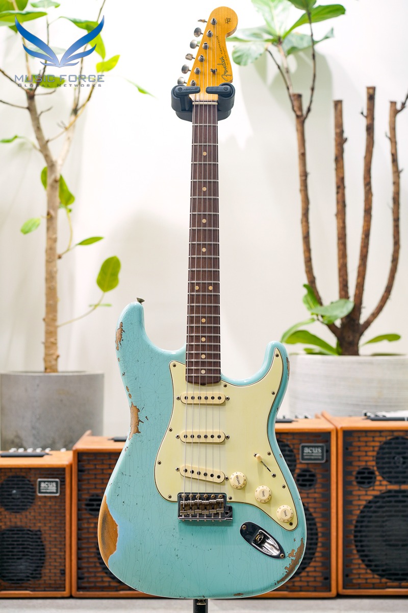 [2024 Summer Sale! (~7/31까지)] Fender Custom Shop Limited Edition 1963 Strat Heavy Relic-Faded/Aged Daphne Blue (2022년산/신품) - CZ563411