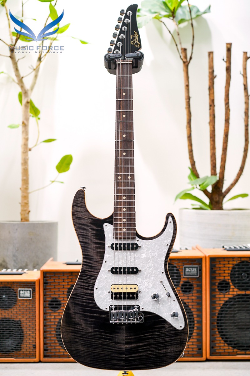 [2023 Final Sale(~12/31까지)!!!] Suhr Dealer Select Limited Run Standard SSH FMT-Trans Black w/Roasted Maple Neck, White Pearl PG, Black Headstock &amp; SSCII System (신품) - 70749