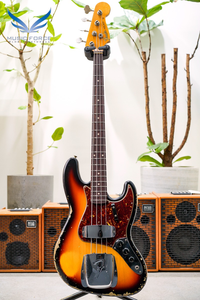 Fender Custom Shop 1961 Jazz Bass Heavy Relic-3 Tone Sunburst (2023년산/신품) - CZ569941