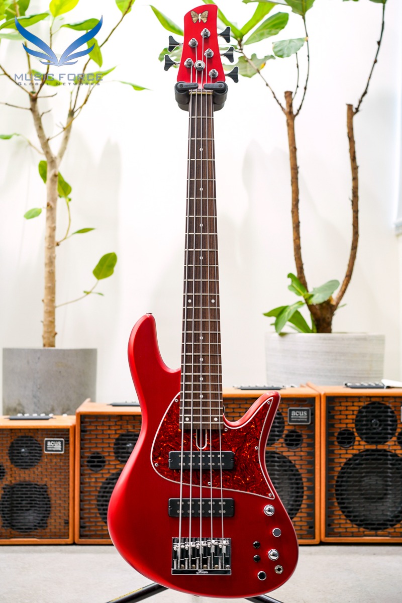 Fodera Emperor 5 Standard Classic-Candy Apple Red Metallic (Optional Color) w/Matching Headstock, Indian Rosewood FB, Tortoise PG (2023년산/신품) - E5S267C