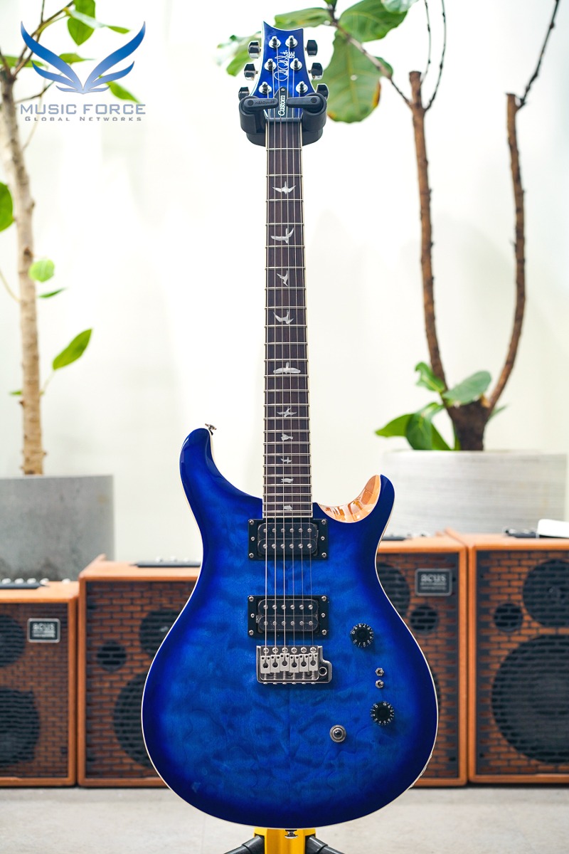 PRS SE Music Force Exclusive Custom 24-08 Quilt LTD-Faded Blue Burst w/Matching Headstock &amp; Binding (신품) - CTIF008133