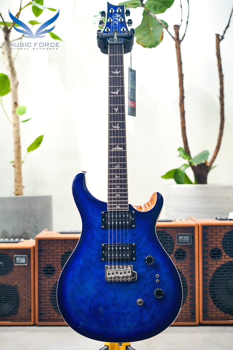 PRS SE Music Force Exclusive Custom 24-08 Quilt LTD-Faded Blue Burst w/Matching Headstock &amp; Binding (신품) - CTIE095435