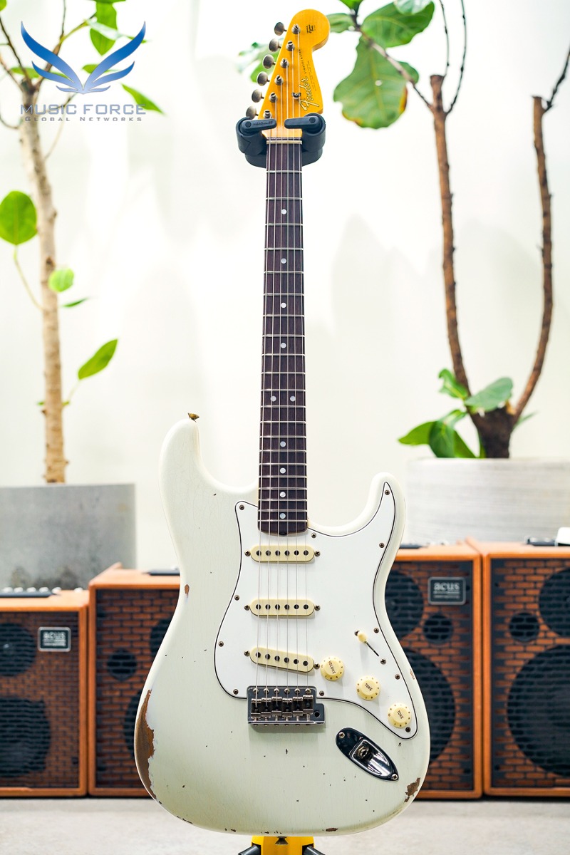 [2024 새봄맞이세일! (~5/31까지)] Fender Custom Shop Limited Edition Late 1964 Strat Relic-Aged Olympic White (2023년산/신품) - CZ576293