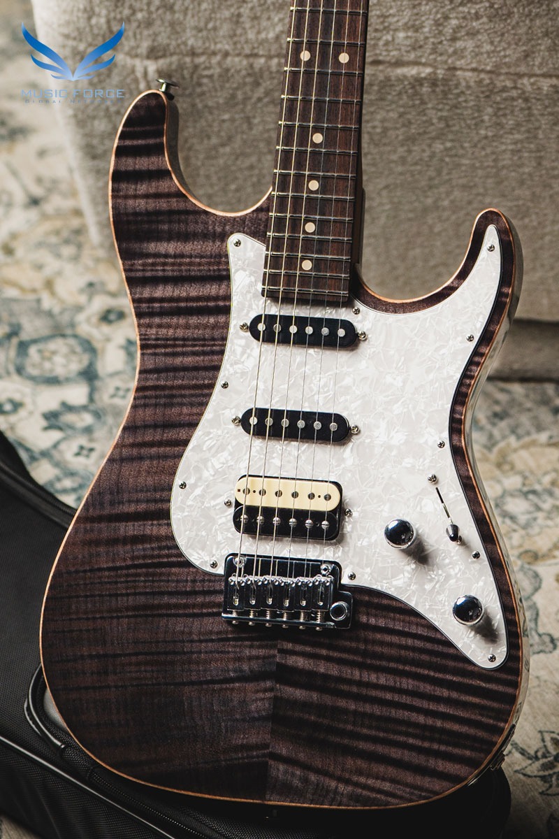 [2024 Summer Sale! (~7/31까지)]  Suhr Dealer Select Limited Run Standard SSH FMT-Trans Black w/Roasted Maple Neck, White Pearl PG, Black Headstock &amp; SSCII System (신품) - 70692