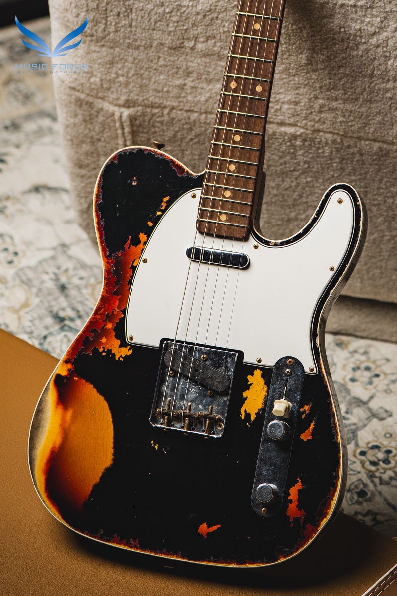 [2024 새봄맞이세일! (~5/31까지)] Fender Custom Shop Limited Edition 1959 Telecaster Custom Super Heavy Relic-Aged Black over 3-Color Sunburst (2022년산/신품) - CZ558868