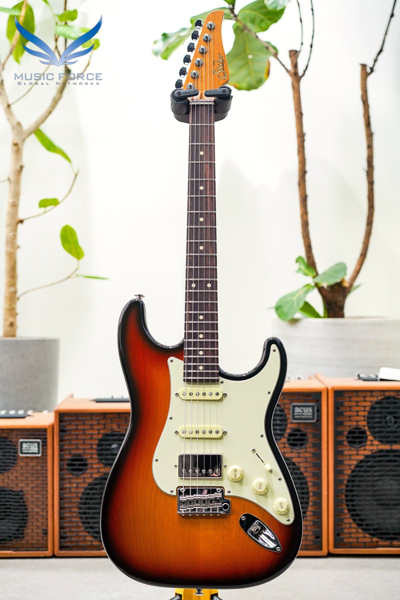 [2024 Summer Sale! (~7/31까지)] Suhr Dealer Select Limited Run Classic S Antique SSH-3 Tone Burst w/Roasted Maple Neck, Aged Green Pickguard &amp; SSCII System (신품) - 70031
