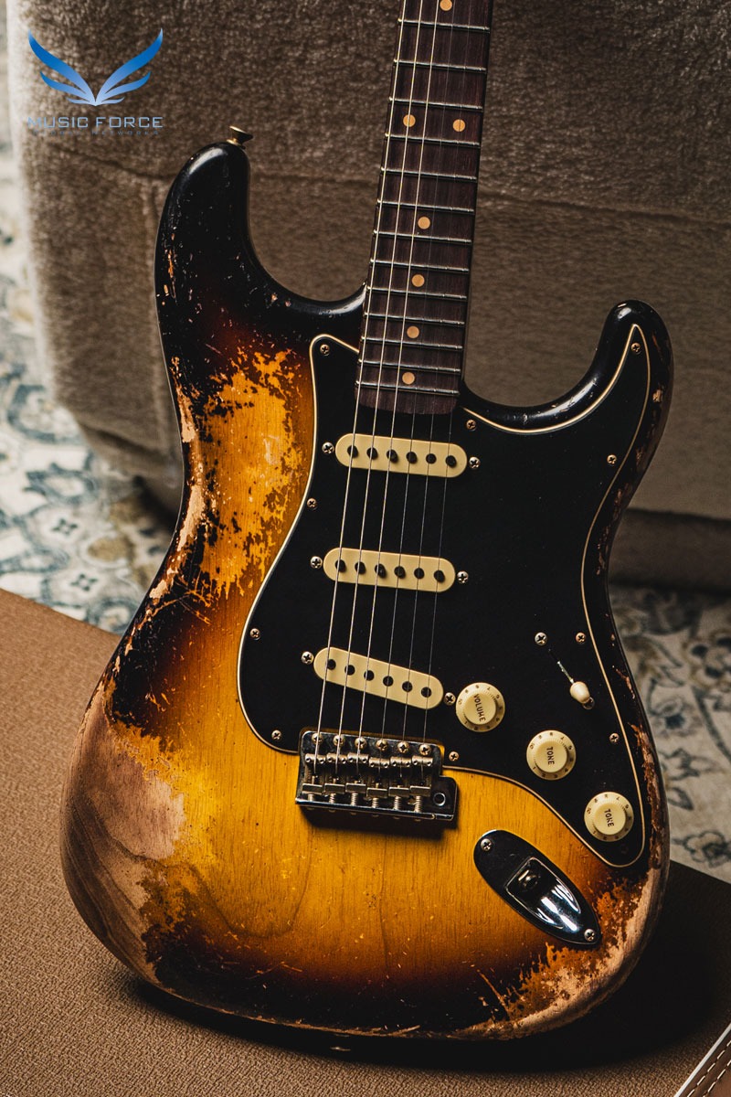 [2024 Summer Sale! (~7/31까지)] Fender Custom Shop Limited Edition Poblano Strat Super Heavy Relic (Ash Body)-Super Faded Aged 3 Tone Sunburst w/Roasted Maple Neck (2023년산/신품) - CZ575812