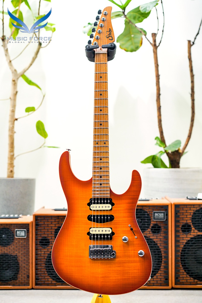 [2024 Summer Sale! (~7/31까지)] Suhr Modern Satin Flame Limited Edition-Honey Burst w/Roasted Maple Neck and FB (신품) - JS7F2D