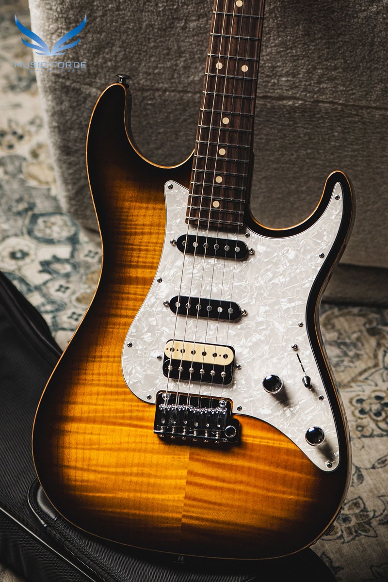 [2024 Summer Sale! (~7/31까지)] Suhr Dealer Select Limited Run Standard SSH FMT-2 Tone Tobacco Burst w/Roasted Maple Neck, White Pearl PG, Black Headstock &amp; SSCII System (신품) - 70698