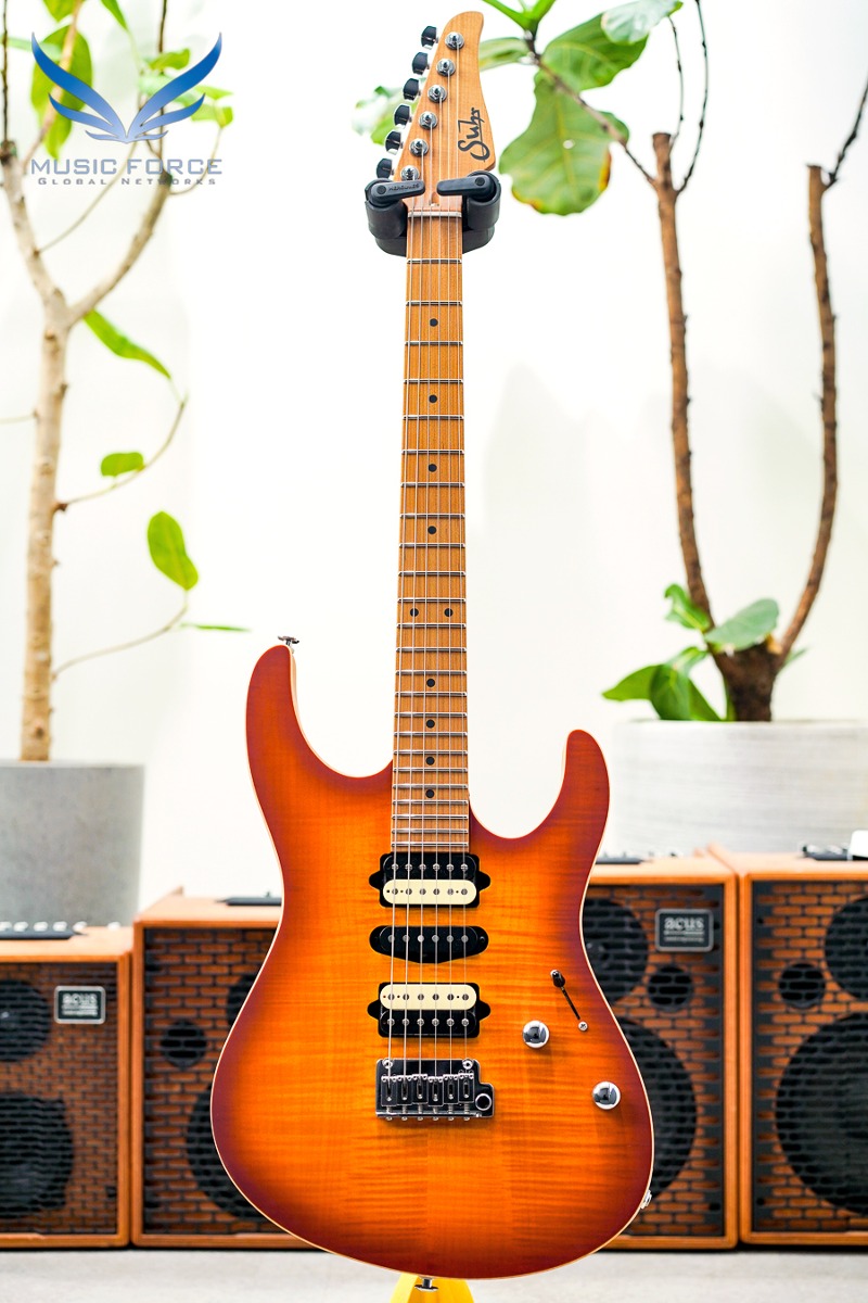 [2024 Summer Sale! (~7/31까지)] Suhr Modern Satin Flame Limited Edition-Honey Burst w/Roasted Maple Neck and FB (신품) - JS8N2H