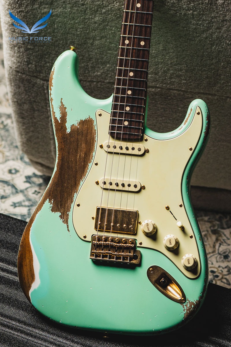 Xotic USA California Classic XSC-2 SSH Super Heavy Aging-Surf Green w/Roasted Flame Maple Neck, Indian Rosewood FB &amp; Gold Hardware (2024년산/Made in USA/신품) - 3459